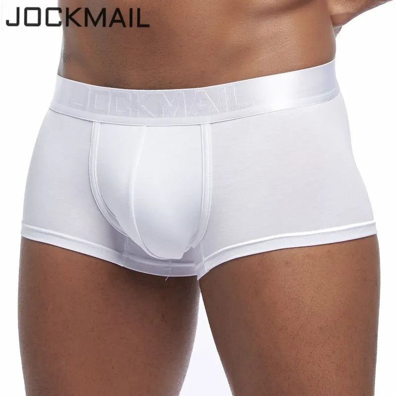 JOCKMAIL transpirable Cueca Boxer homme Modal ropa interior para hombre Boxers U convexo Sexy calzoncillos masculinos boxer Gay bragas pantalones cortos