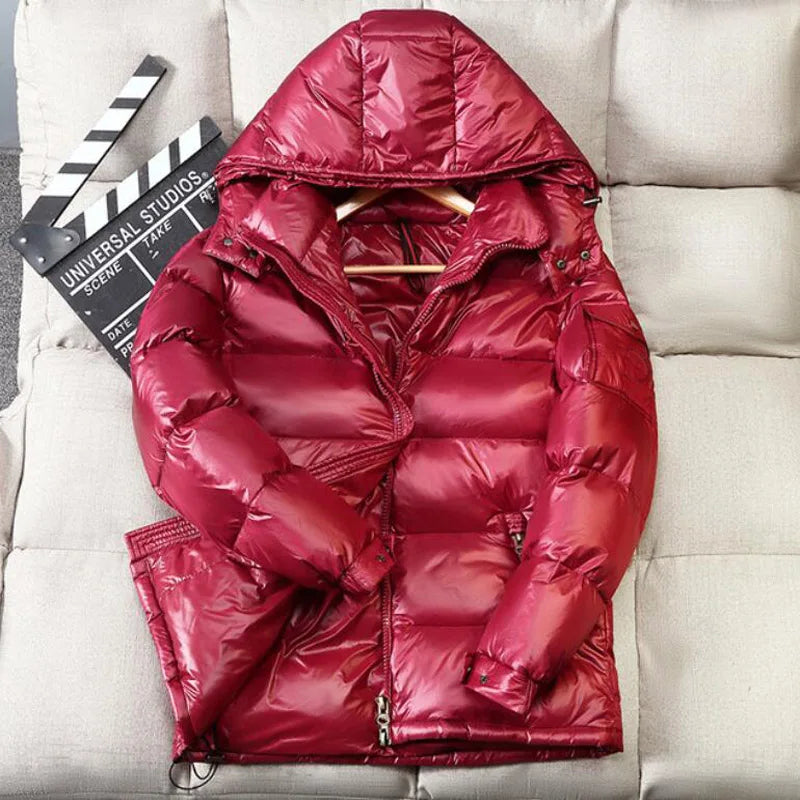 Shiny Duck Down Puffer Jacket