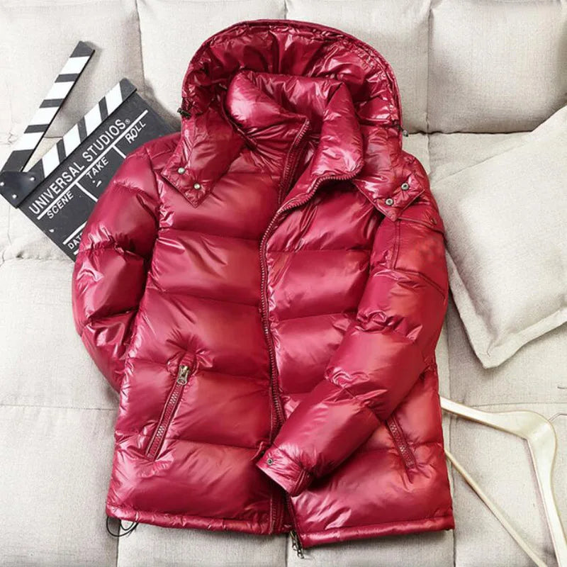 Shiny Duck Down Puffer Jacket