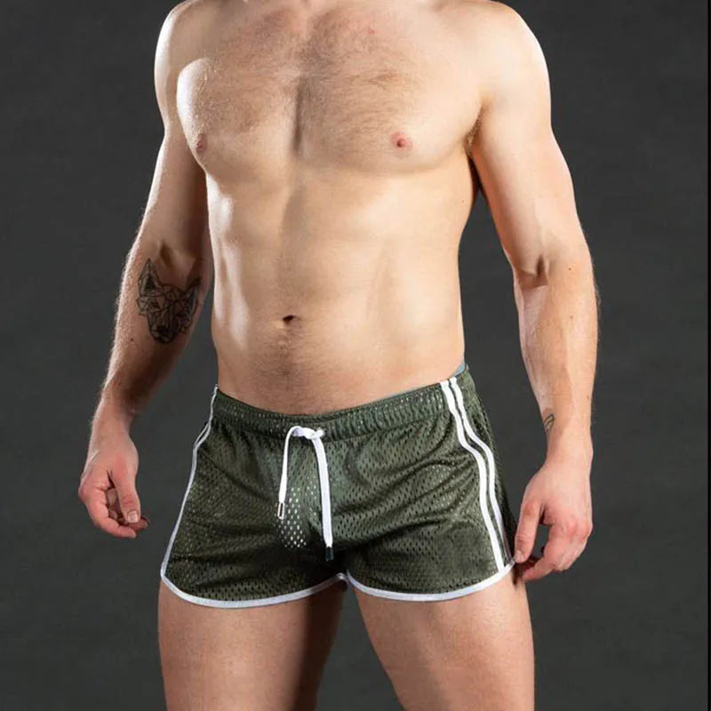 GITF-pantalones cortos deportivos para hombre, pantalón corto de entrenamiento con rejilla de secado rápido, ropa de gimnasio, entrenamiento de fútbol, ​​tenis, playa, natación, novedad