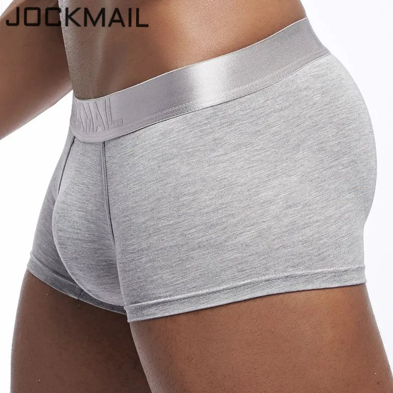 JOCKMAIL transpirable Cueca Boxer homme Modal ropa interior para hombre Boxers U convexo Sexy calzoncillos masculinos boxer Gay bragas pantalones cortos