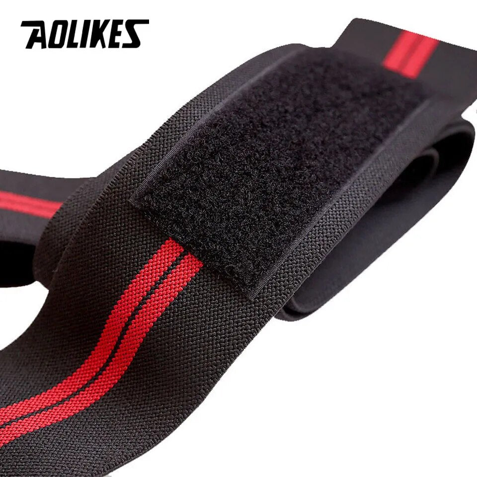 Aolikes 1 pçs 2m * 8cm cintas pressurizadas de fitness ginásio levantamento de peso perna joelho treinamento de compressão envolve ataduras elásticas