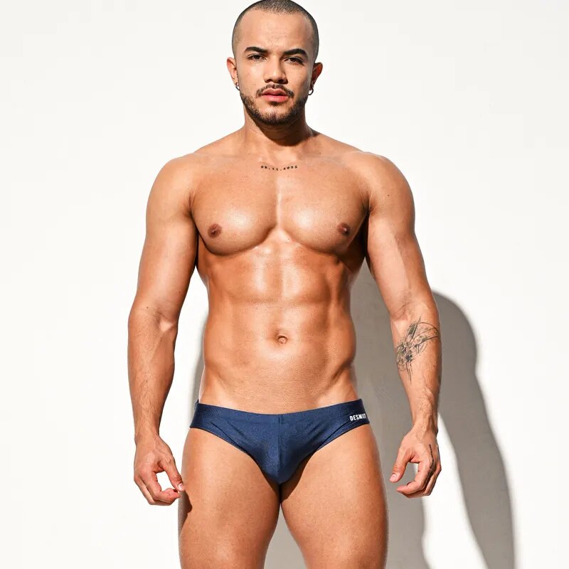 5 cores sólidas dos homens nadar curto secagem rápida roupa de banho masculino sexy treinamento troncos de natação shorts respirável surf beach wear