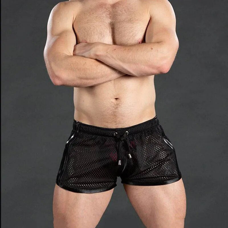 GITF-pantalones cortos deportivos para hombre, pantalón corto de entrenamiento con rejilla de secado rápido, ropa de gimnasio, entrenamiento de fútbol, ​​tenis, playa, natación, novedad