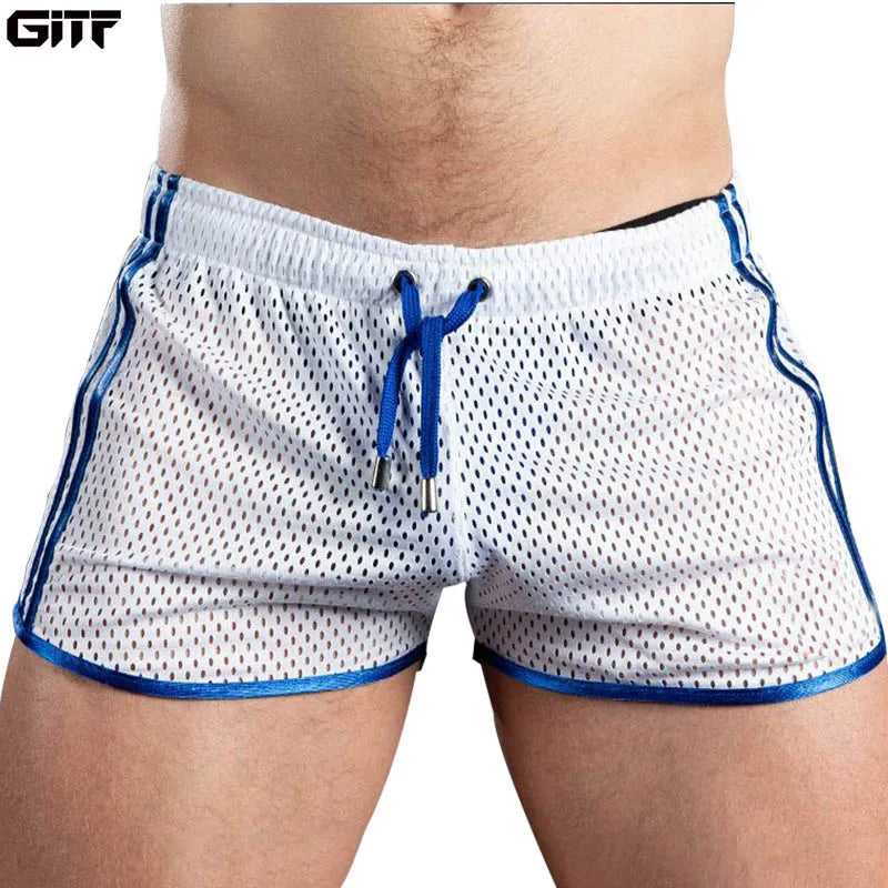 GITF-pantalones cortos deportivos para hombre, pantalón corto de entrenamiento con rejilla de secado rápido, ropa de gimnasio, entrenamiento de fútbol, ​​tenis, playa, natación, novedad
