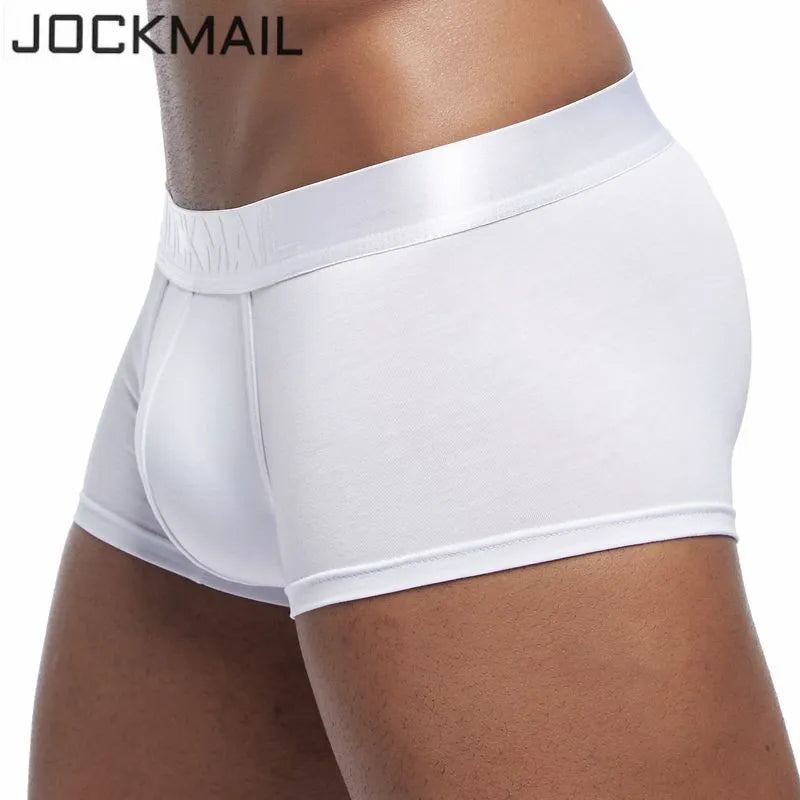 JOCKMAIL transpirable Cueca Boxer homme Modal ropa interior para hombre Boxers U convexo Sexy calzoncillos masculinos boxer Gay bragas pantalones cortos