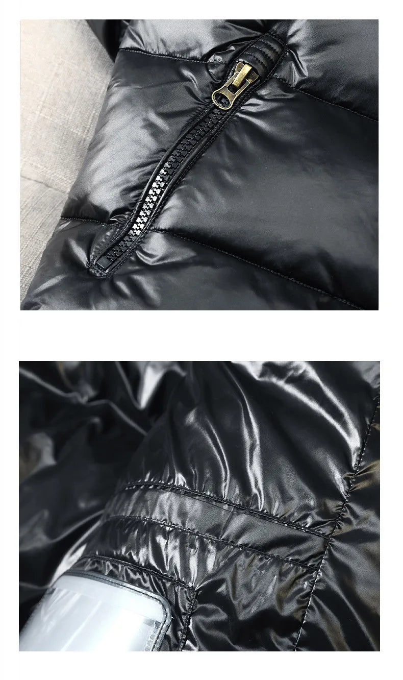 Shiny Duck Down Puffer Jacket