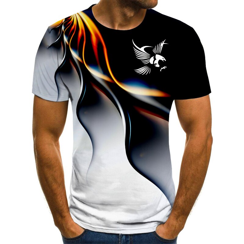Eagle - Camiseta transpirable con estampado 3D para hombre 