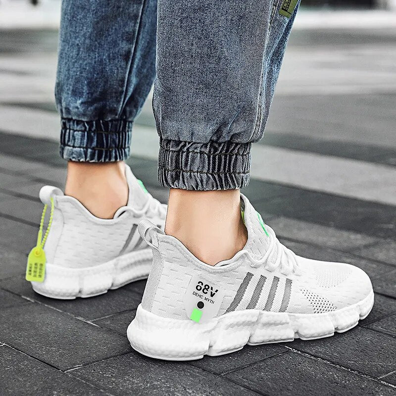 Zapatos de marca para Hombre, Zapatos informales ligeros, zapatillas de deporte para Hombre, Zapatillas de malla transpirables informales para correr deportes, Zapatos para correr para Hombre