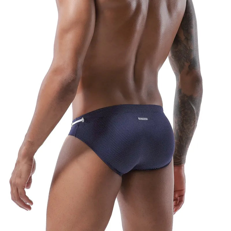 Sexy sólido biquíni roupa de banho dos homens cuecas de natação gay maiô terno sunga praia surf esporte aquático wear homem banho curto