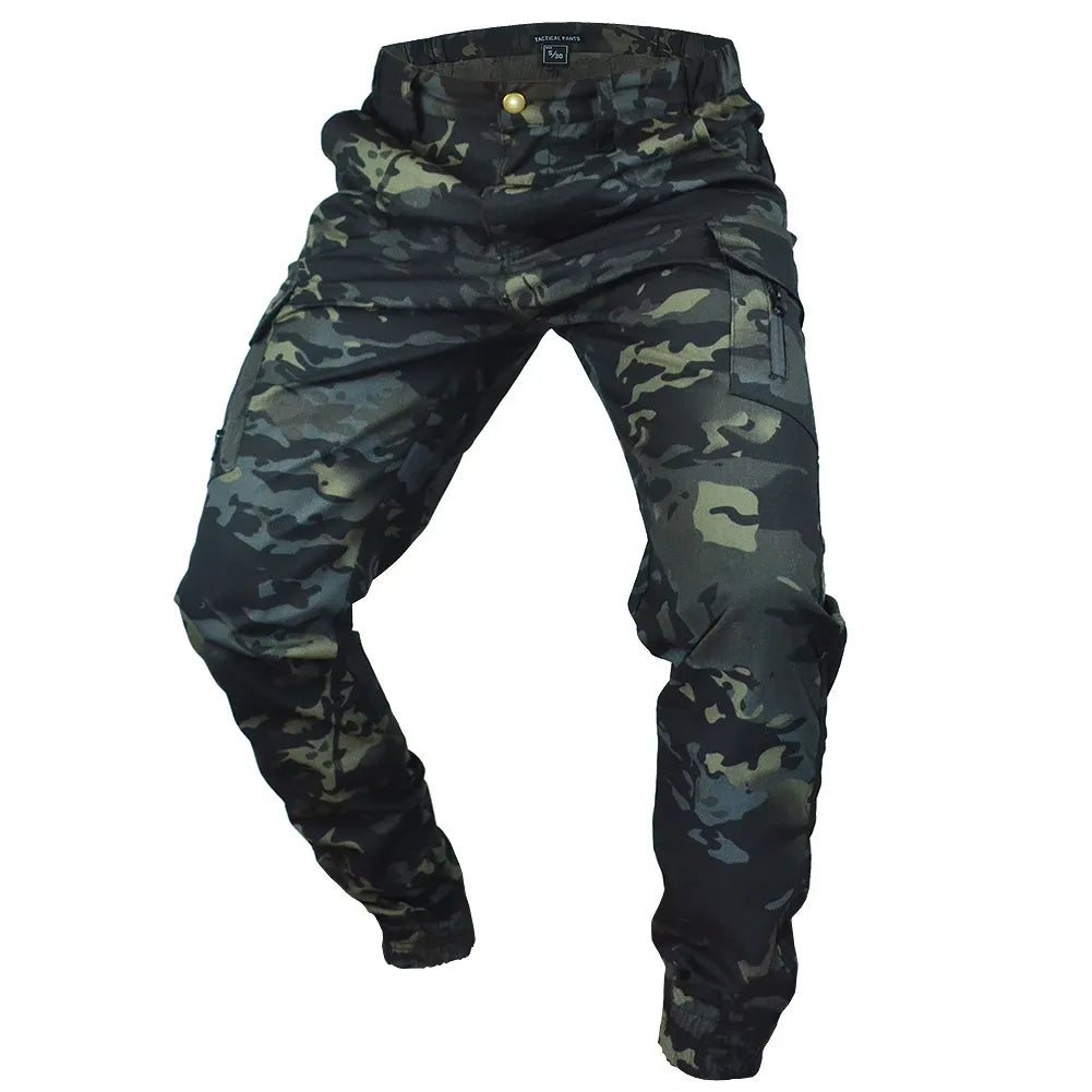 Mege-pantalones de camuflaje tácticos para hombre, pantalón Cargo antidesgarro, ropa de trabajo, senderismo, caza, combate, ropa de calle