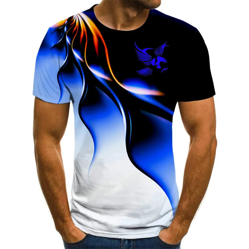 Eagle - Camiseta transpirable con estampado 3D para hombre 