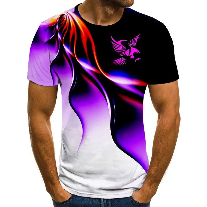 Eagle - Camiseta transpirable con estampado 3D para hombre 