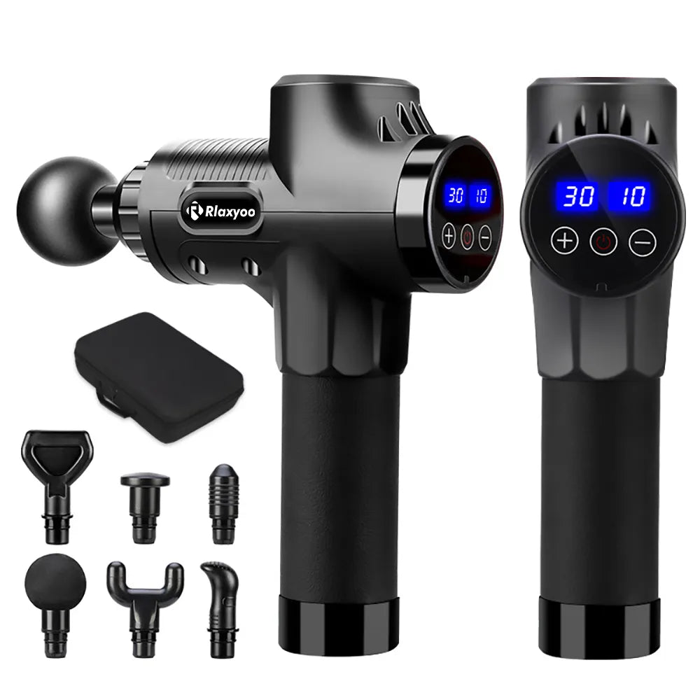 Pistola de massagem de alta frequência, relaxamento muscular, relaxamento corporal, massageador elétrico com bolsa portátil, pistola de terapia para fitness