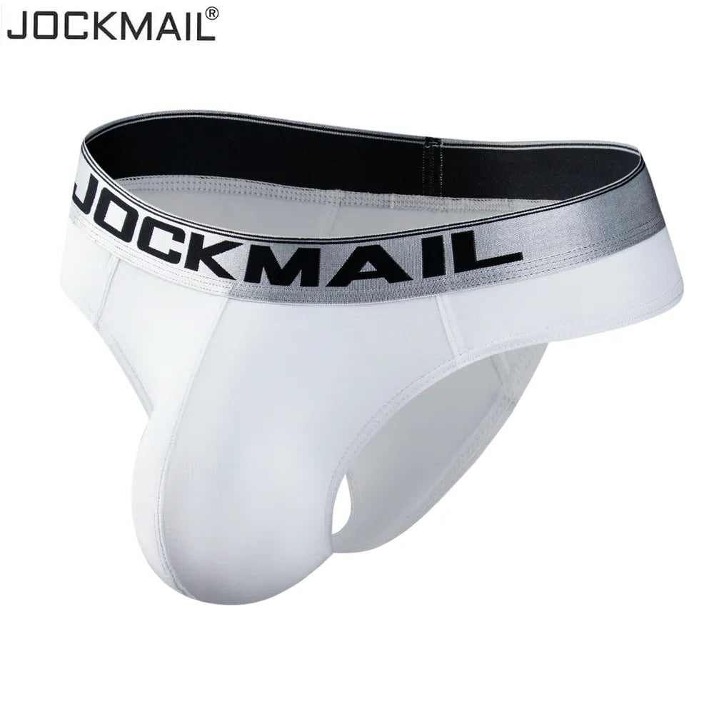 JOCKMAIL hombres ropa interior Sexy pene grande bolsa Bikin Briefs bragas Cuecas Masculinas Calzoncillos Hombre Slip Gay Sissy