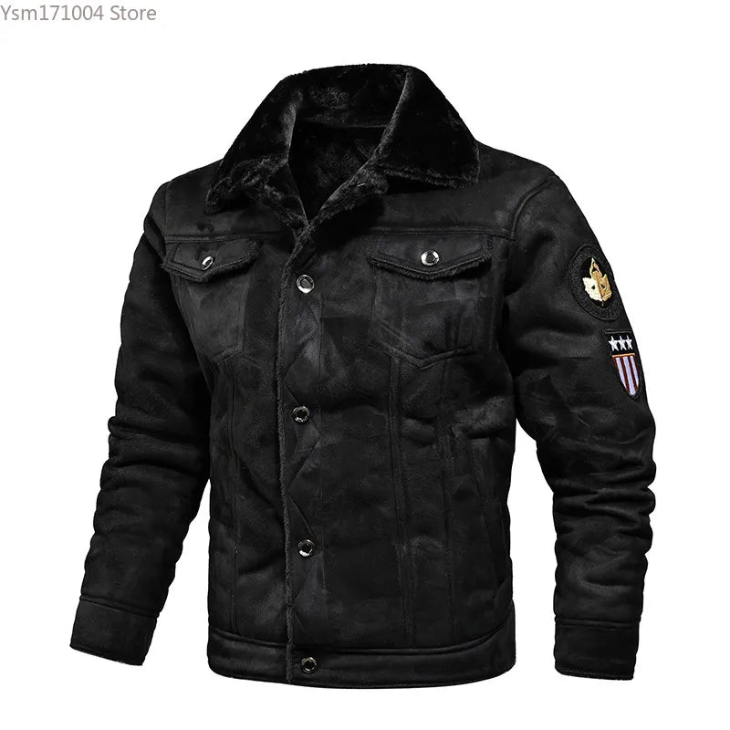Chaqueta de cuero gruesa de terciopelo de gran tamaño para hombre, chaqueta de cuero PU a la moda juvenil, talla M-4XL, otoño e invierno, 2023