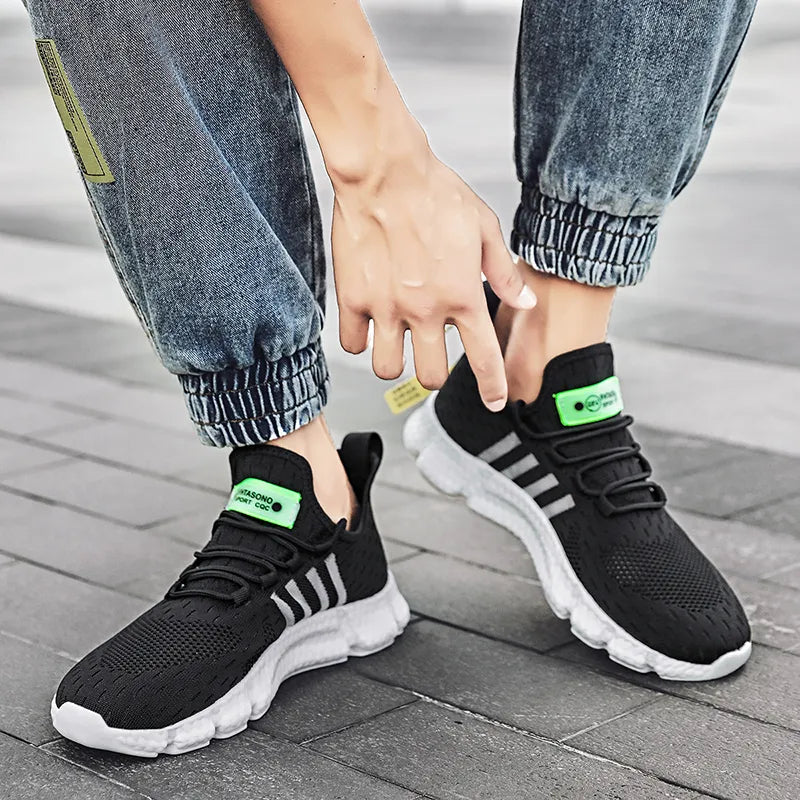 Zapatos de marca para Hombre, Zapatos informales ligeros, zapatillas de deporte para Hombre, Zapatillas de malla transpirables informales para correr deportes, Zapatos para correr para Hombre