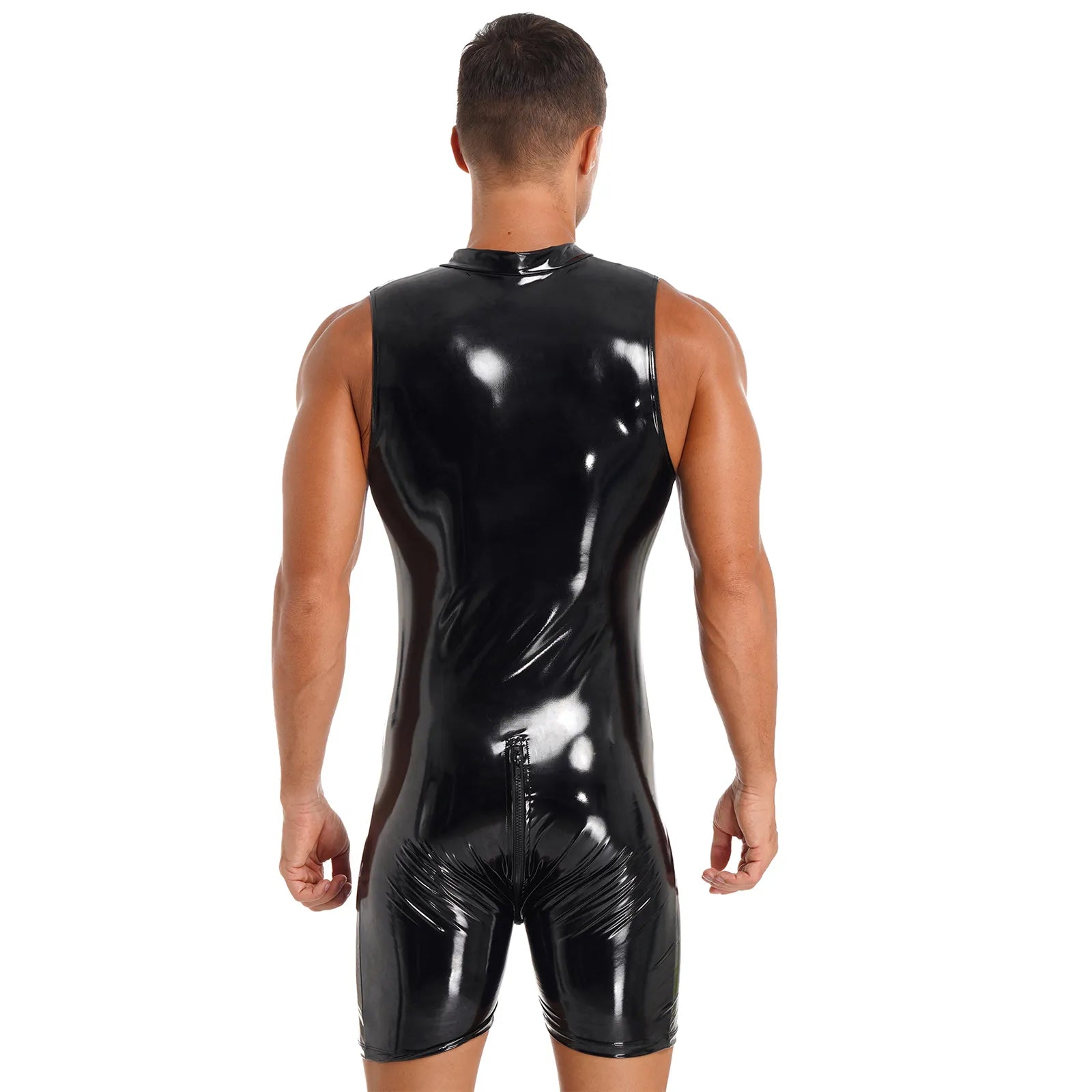 Wet Look PVC Leather Jumpsuit