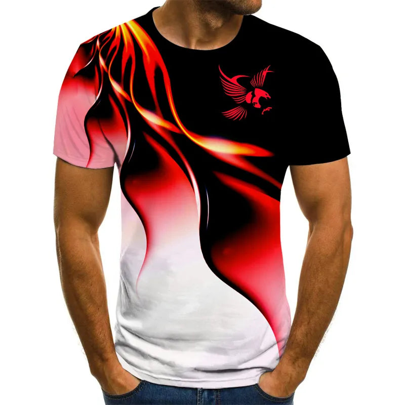 Eagle - Camiseta transpirable con estampado 3D para hombre 
