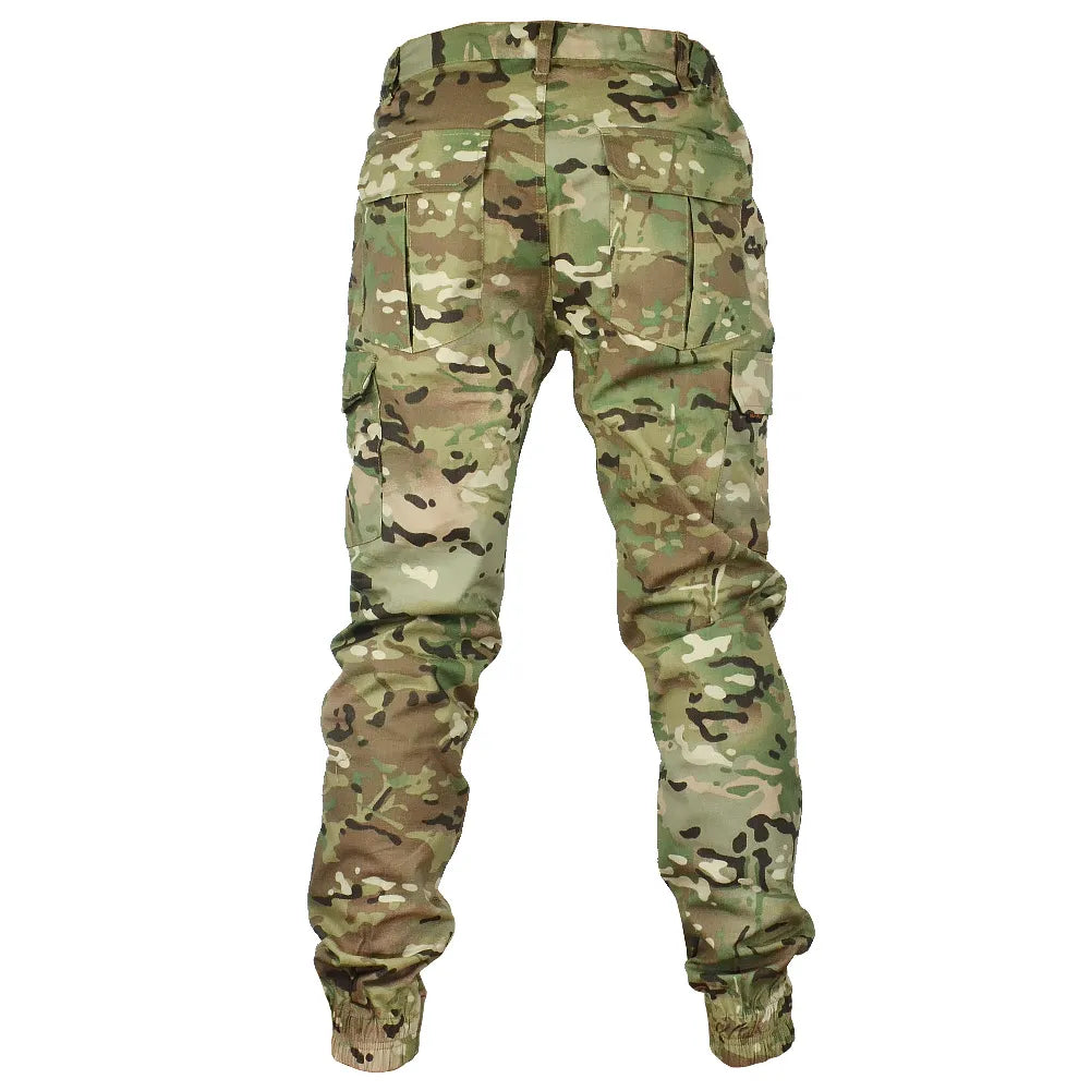 Mege-pantalones de camuflaje tácticos para hombre, pantalón Cargo antidesgarro, ropa de trabajo, senderismo, caza, combate, ropa de calle