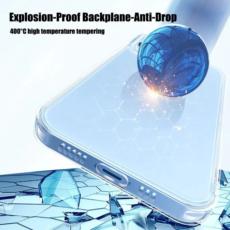 Funda transparente para teléfono iPhone 12 13 Pro Max Mini, funda trasera de silicona suave para iPhone 11 14 Pro XS Max XR X 8 7 15 Plus