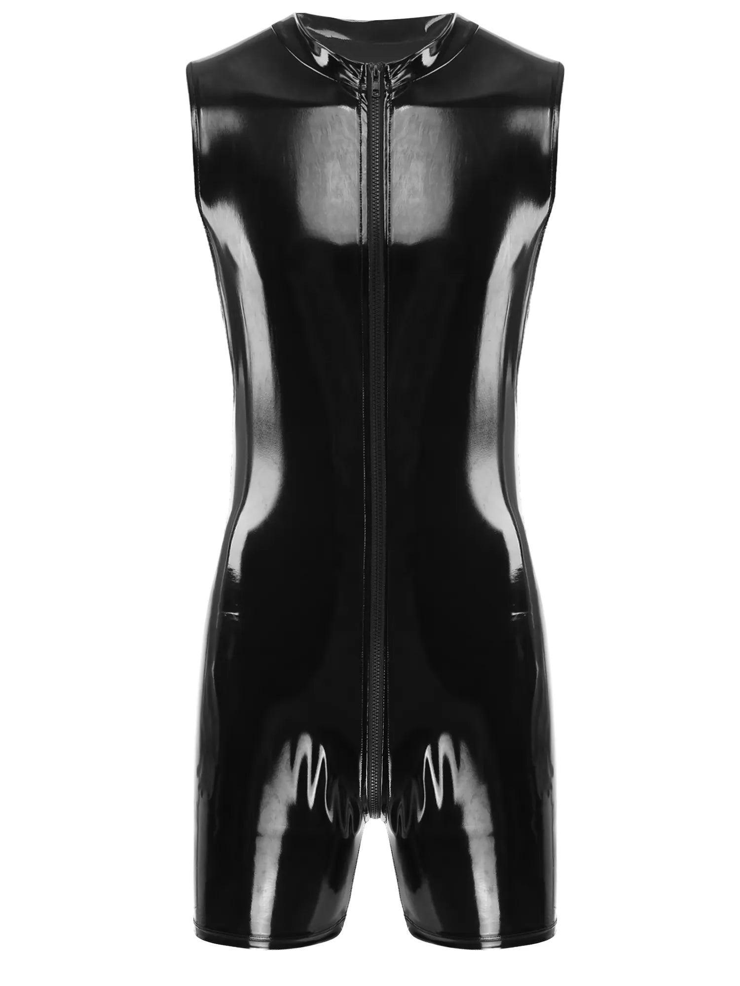 Wet Look PVC Leather Jumpsuit