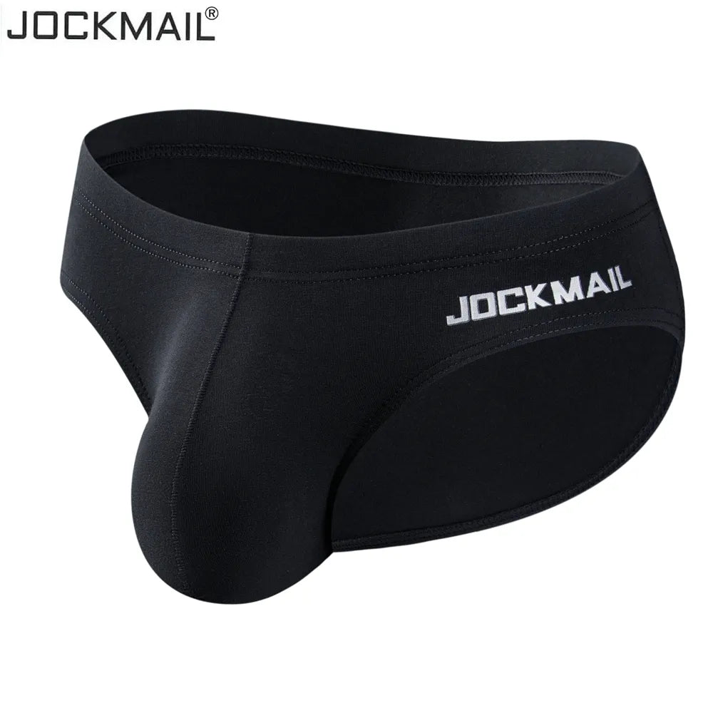 JOCKMAIL hombres ropa interior Sexy pene grande bolsa Bikin Briefs bragas Cuecas Masculinas Calzoncillos Hombre Slip Gay Sissy