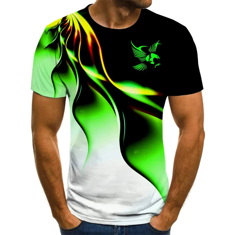 Eagle - Camiseta transpirable con estampado 3D para hombre 