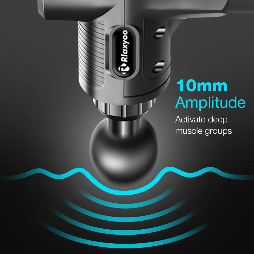 Pistola de massagem de alta frequência, relaxamento muscular, relaxamento corporal, massageador elétrico com bolsa portátil, pistola de terapia para fitness